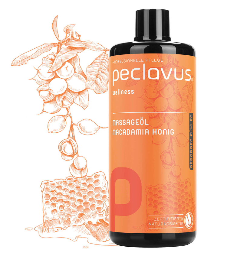 Huile de massage - Miel de Macadamia - 500 ml - Peclavus