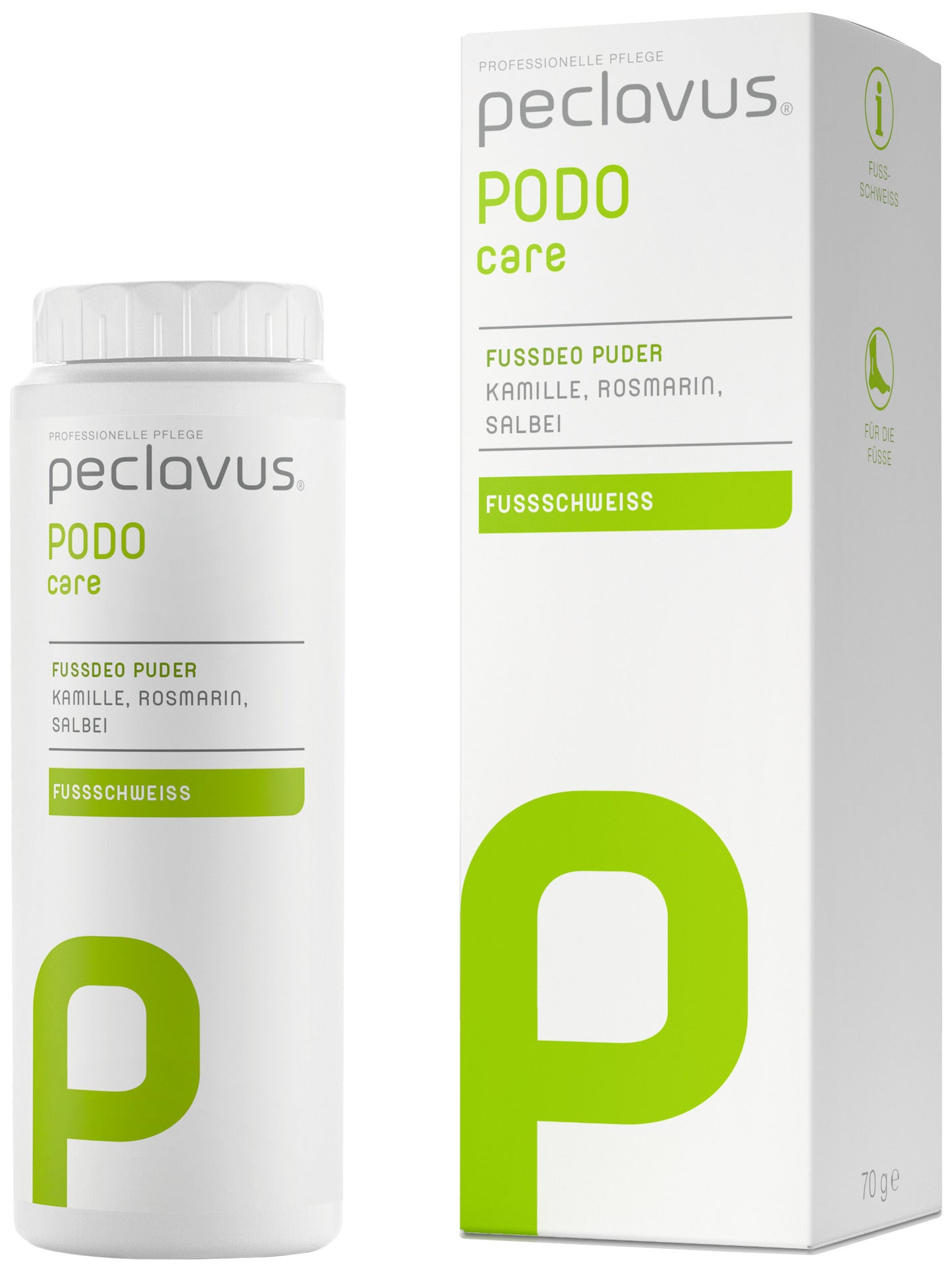 Poudre déodorante pour les pieds - 70g - Peclavus