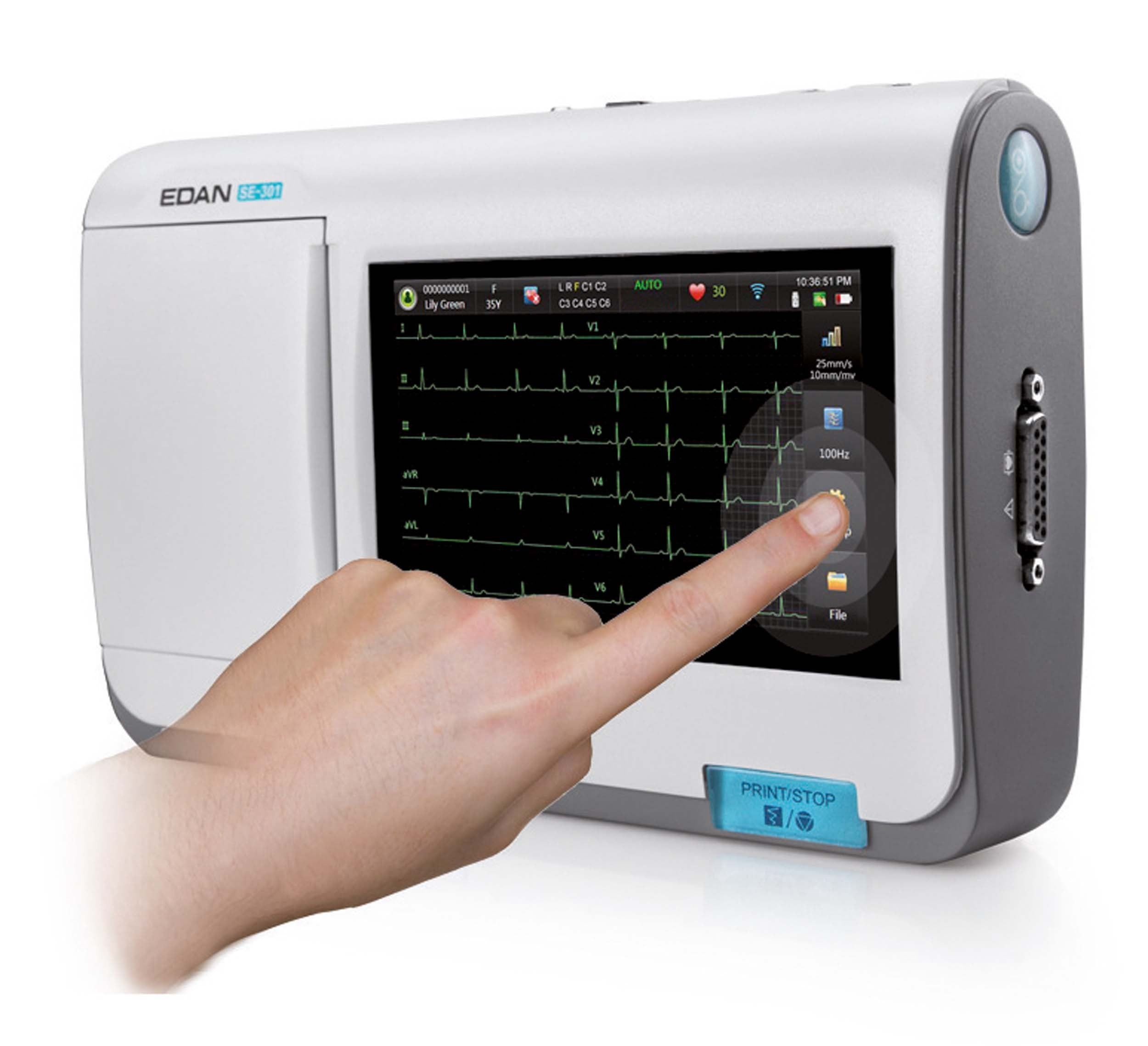 Électrocardiographe 3 Pistes Tactile SE-301 - EDAN