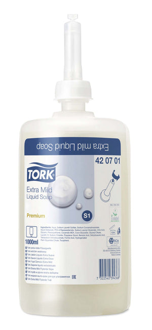 Savon Liquide Extra Doux 1L Non Parfume - TORK