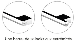 Barre d'Appui Inclinée 45° - 3 dimensions - ONYX Finition Chrome - AKW