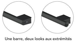 Barre d'Appui Droite - 2 dimensions - ONYX Finition Black - AKW