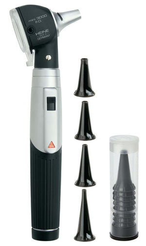 Otoscope FO Mini3000 2.5V - 1 Poignée 4 Spéculums Réutilisables (2 coloris) - HEINE