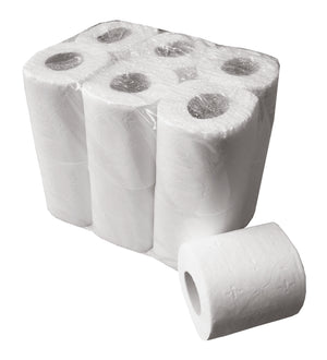 Papier Toilette Gaufré 2Plis 180F Blanc - 12 rouleaux