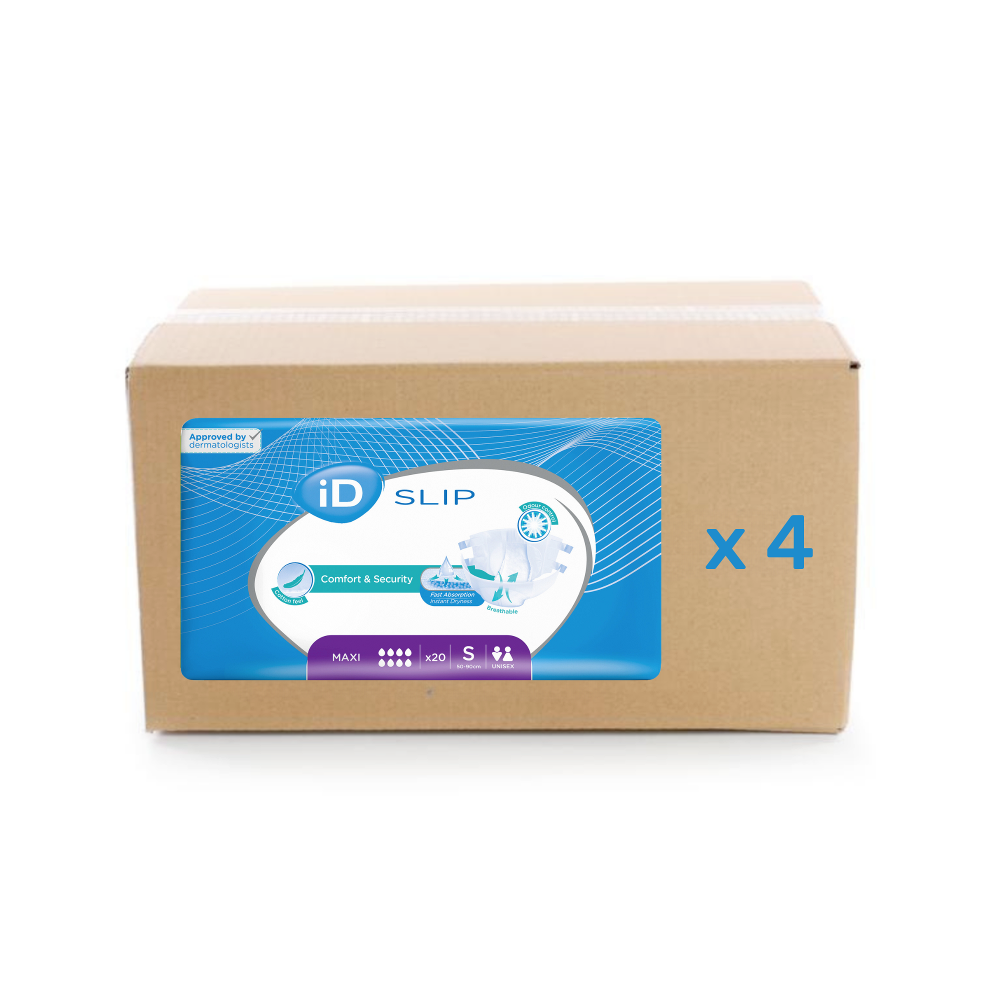 ID Slip Maxi - 8 gouttes - S - carton 4x20U - ID Direct