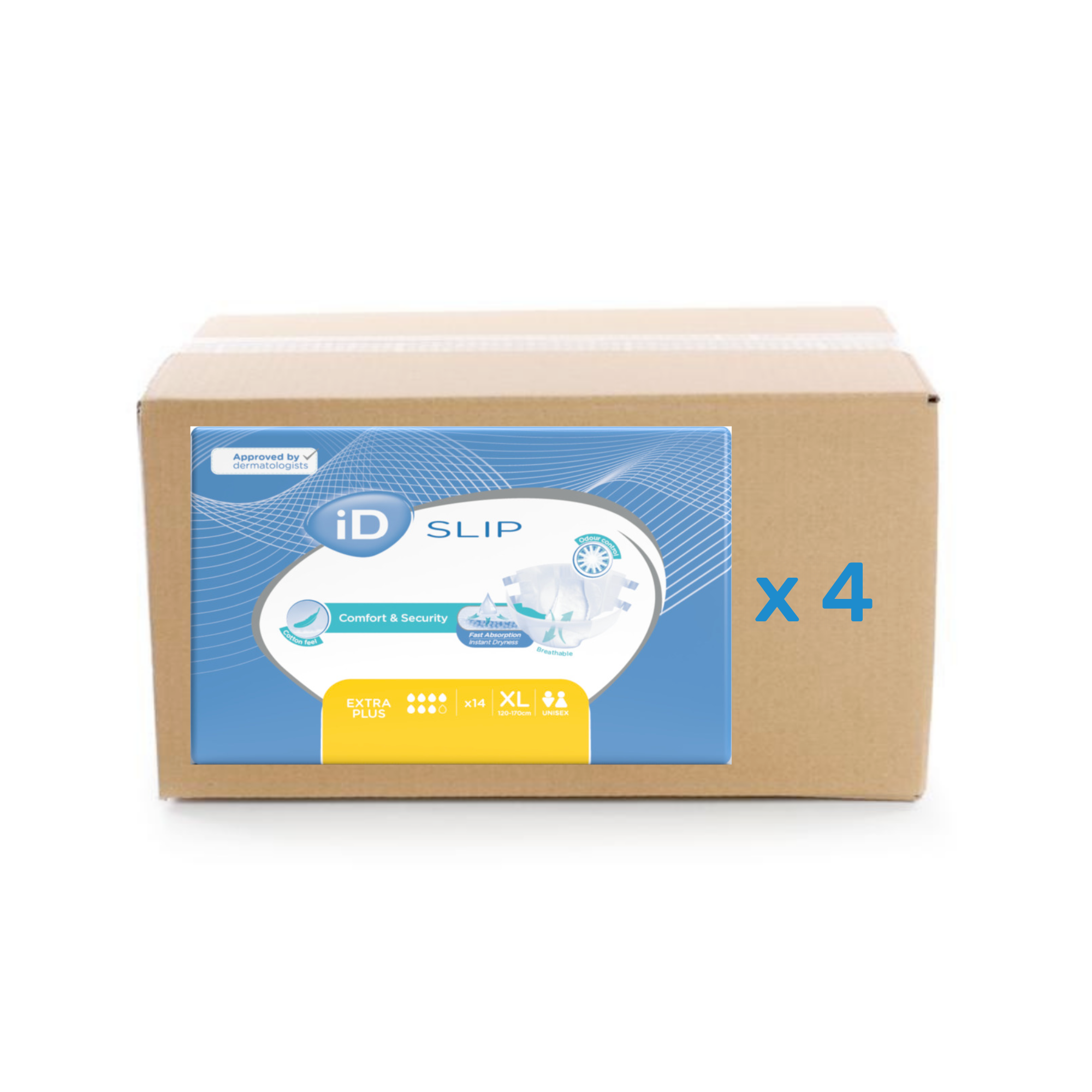  ID Slip Extra Plus - 7 gouttes - XL - carton 4X14U - ID Direct 