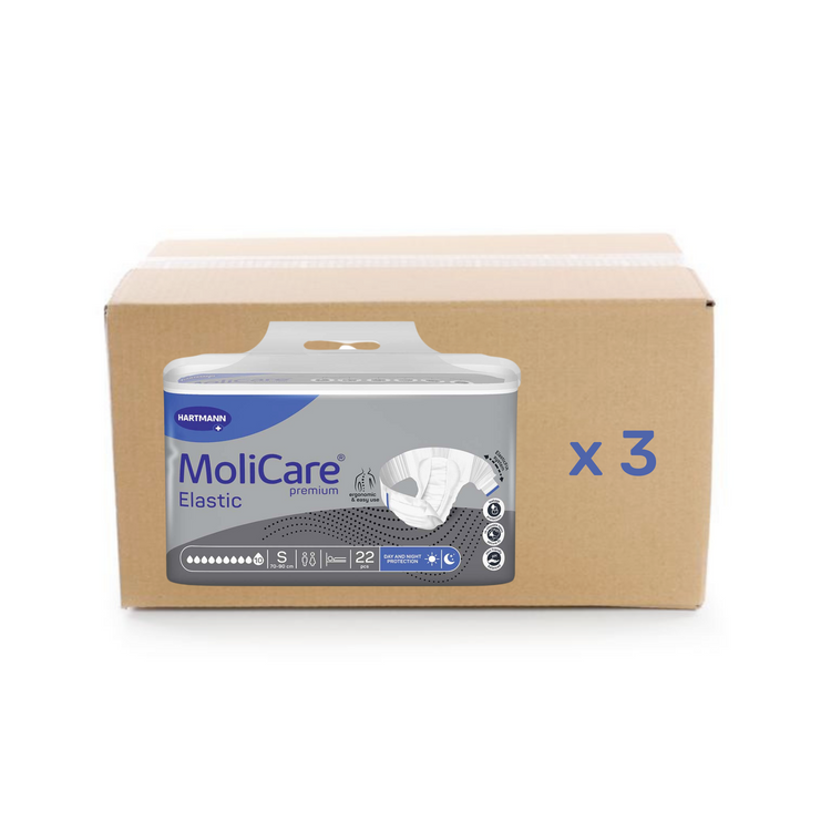 Change Molicare Premium Elastic - 10 gouttes - S - Hartmann - carton 3x22U