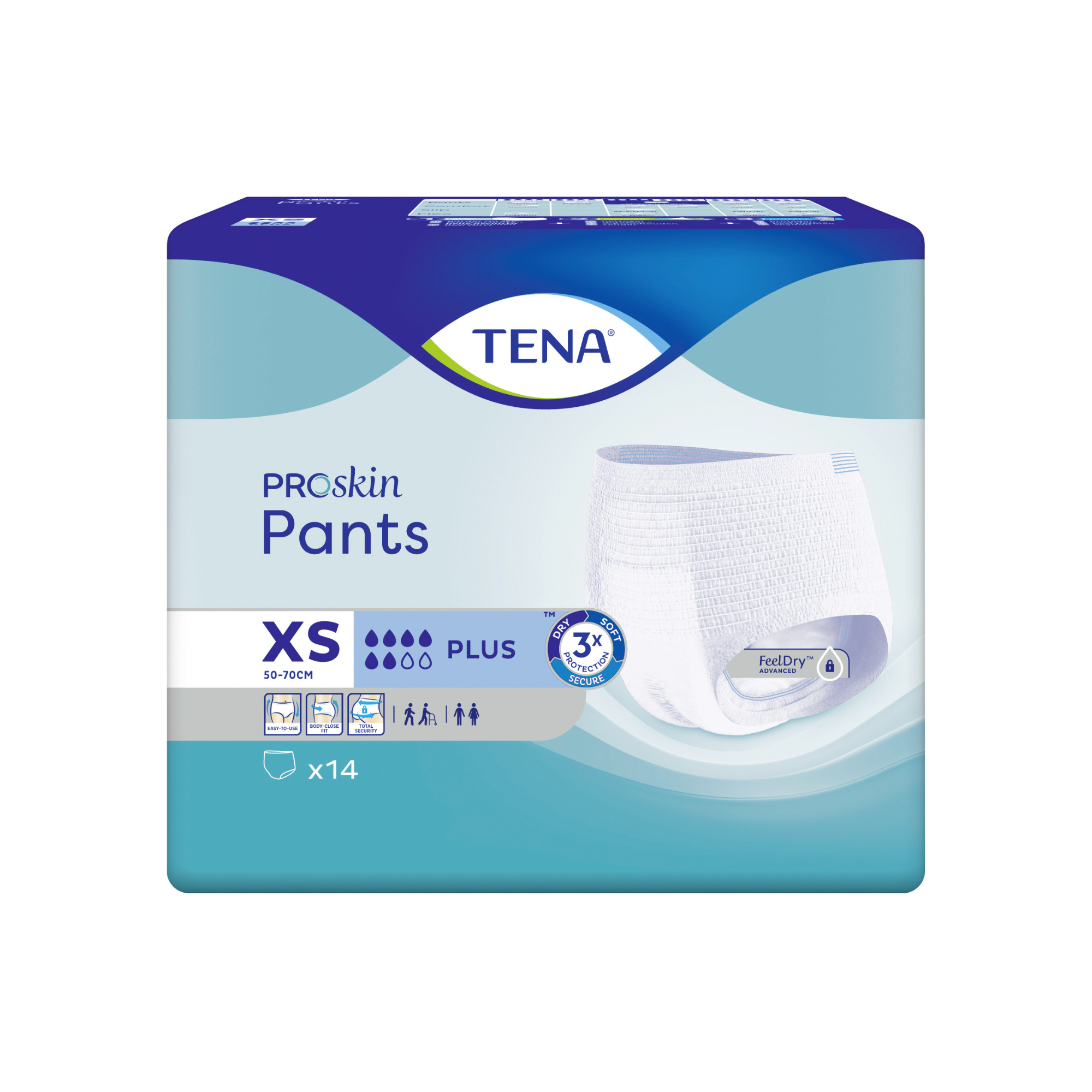 Tena Pants Proskin - Plus - 6 gouttes - 6 tailles - Tena