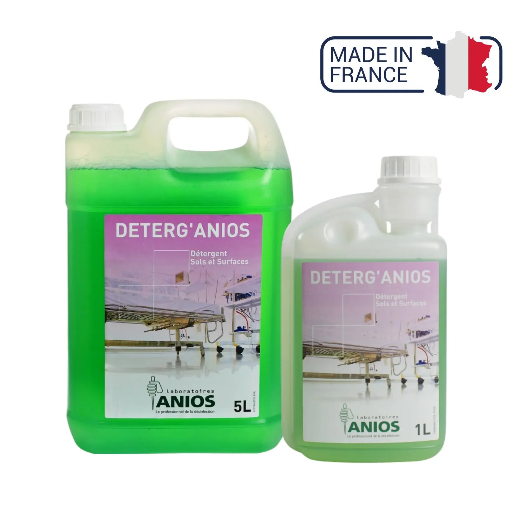 Deterg'anios - Floors and Surfaces - Wetting, dispersing and solubilizing effect - 1 L - Anios