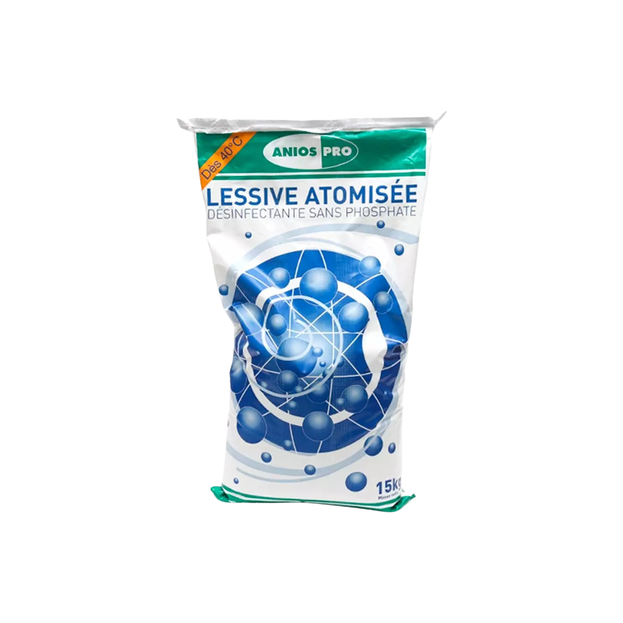 Lessive atomisée - Lavage et désinfection du linge - Sachet de 15 kg - Anios