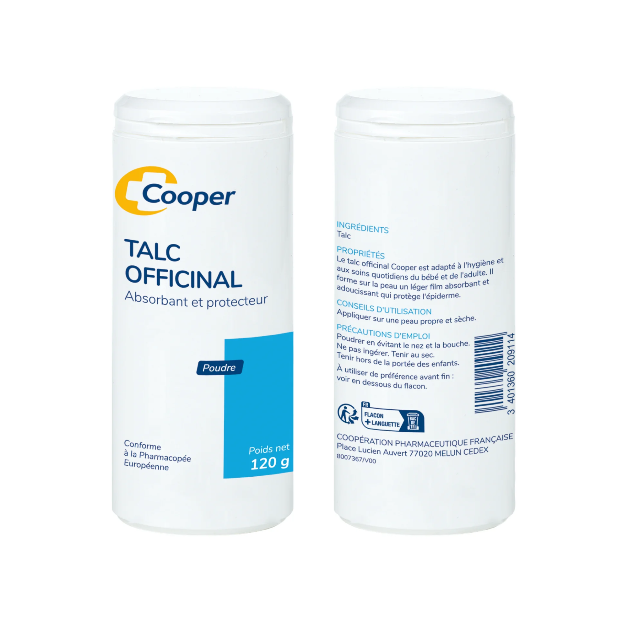 Talc poudreuse 120g - Cooper